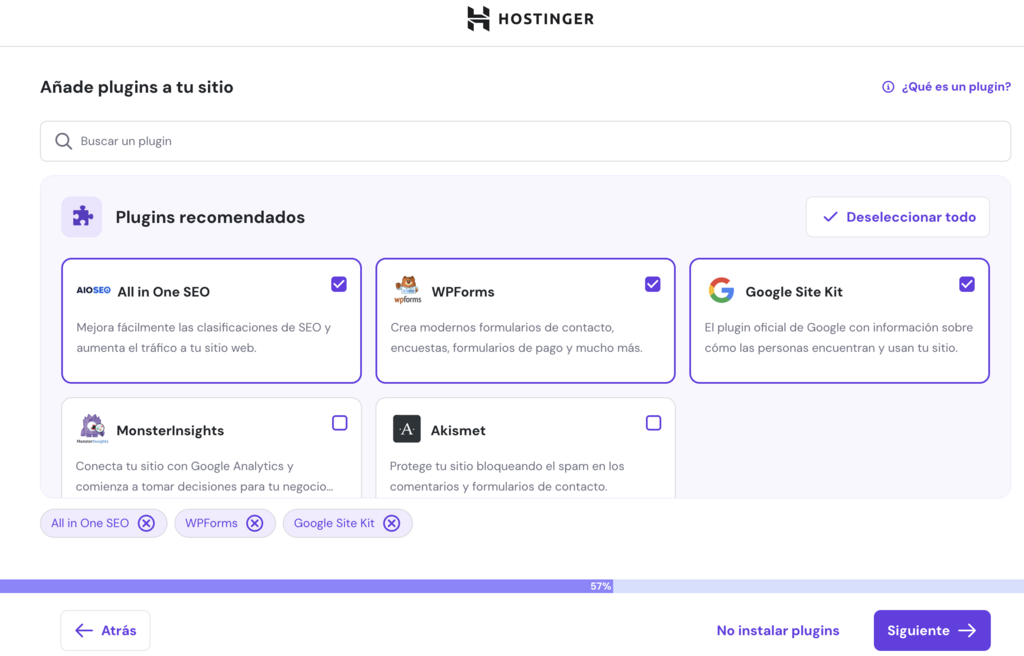 Elgir plugins a instalar en WP