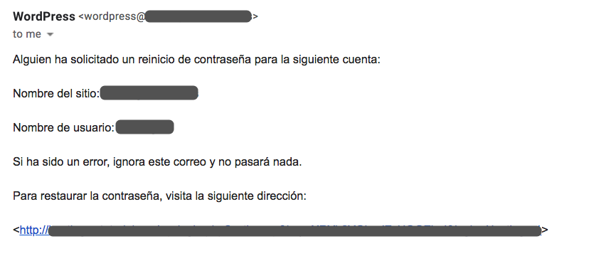 Tu contrase&ntilde;a para restablecer correo electr&oacute;nico.