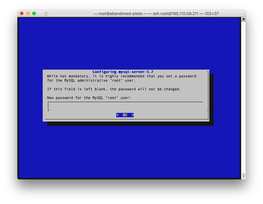 Estableciendo contrase&ntilde;a para MySQL
