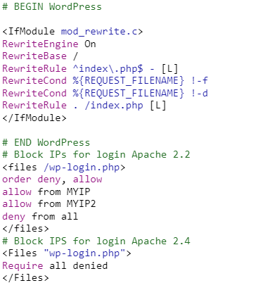 C&oacute;digo para limitar el acceso a wp-login a una sola IP
