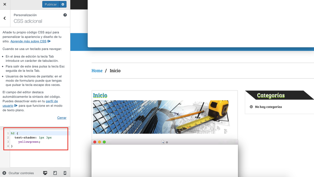 Ejemplo ccs personalizado