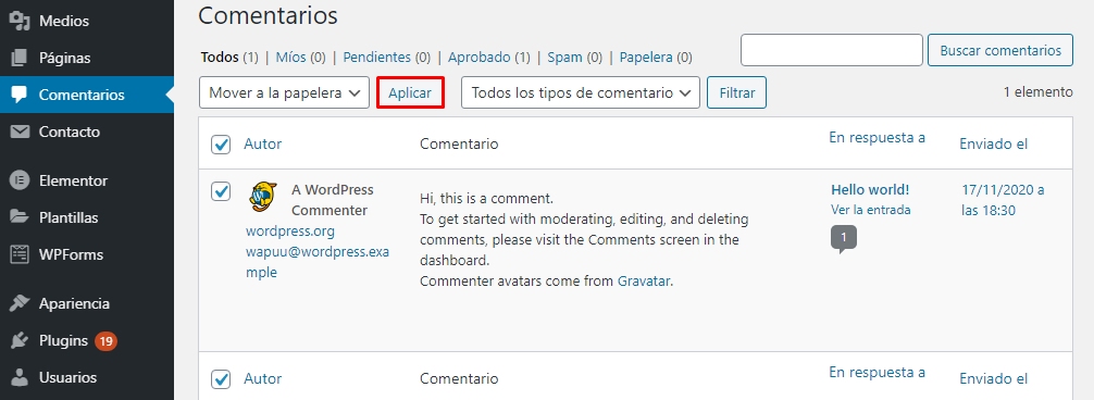 Eliminar todos los comentarios existentes en cada entrada y p&aacute;gina de WordPress