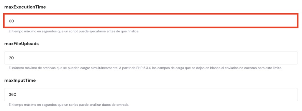 Secci&oacute;n de ajustes avanzados en hPanel