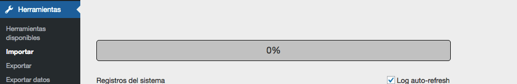 Verificando el progreso del proceso de importaci&oacute;n.