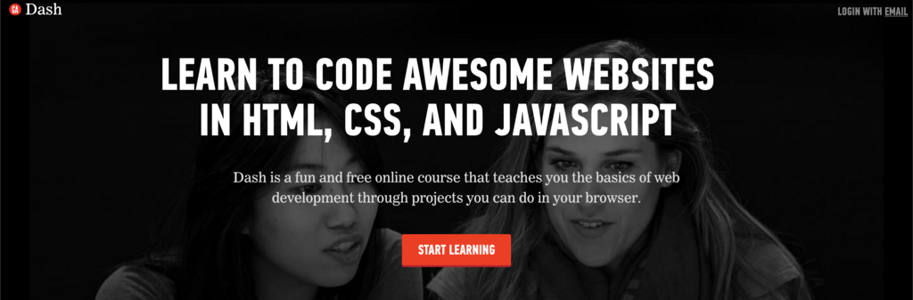 Imagen del sitio web Dash