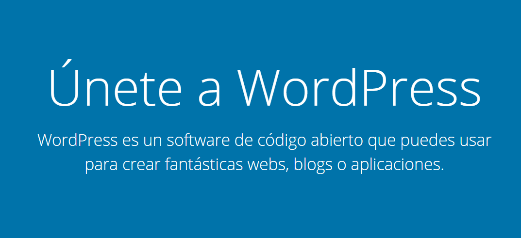 Mejores cms: P&aacute;gina de WordPress