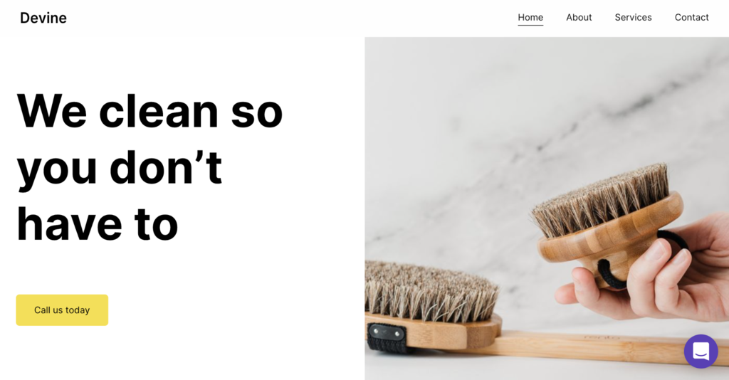 Plantilla para p&aacute;ginas web de Zyro Divine