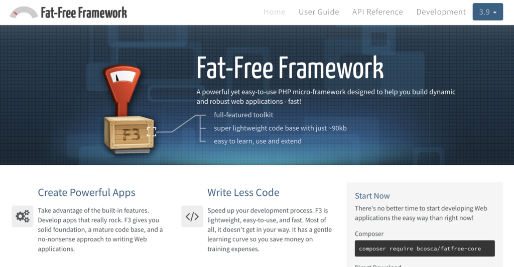 P&aacute;gina oficial de Fat-Free Framework