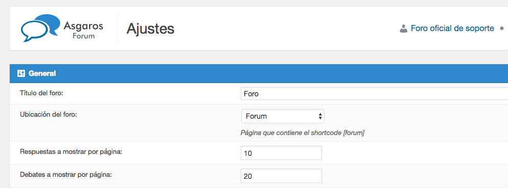 Configurando la ubicaci&oacute;n de tu foro.