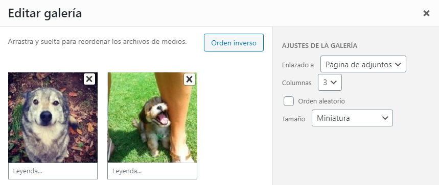 Editar tu galer&iacute;a de WordPress