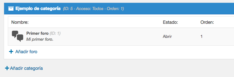 La pesta&ntilde;a Estructura.