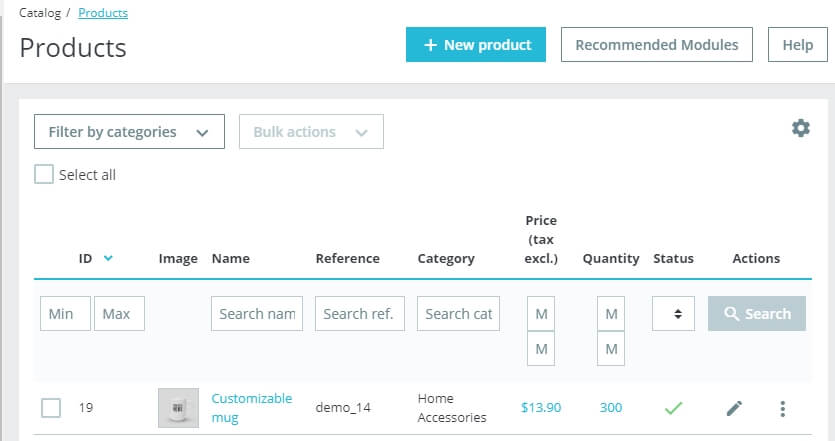 A&ntilde;adiendo un nuevo producto a PrestaShop.
