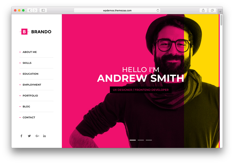 Plantilla Brando Premium WordPress Portfolio