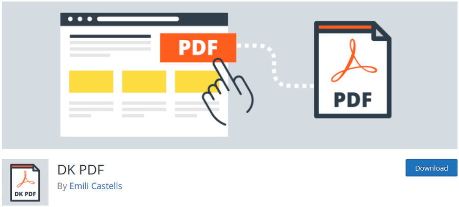 Plugin DK PDF de WordPress  
