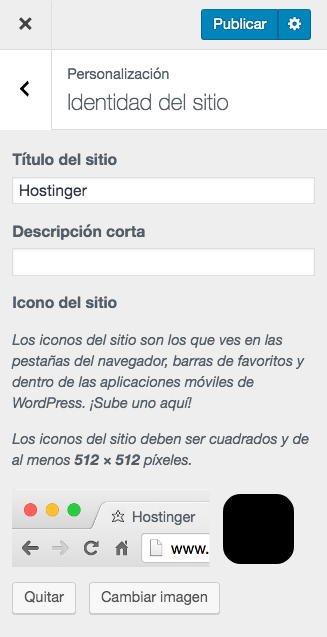Personalizador de WordPress- c&oacute;mo cargar un favicon