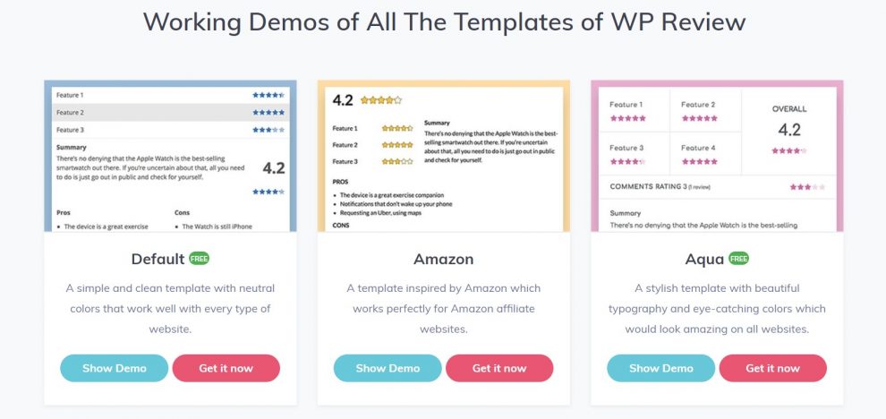 Plugin WP Review Pro.