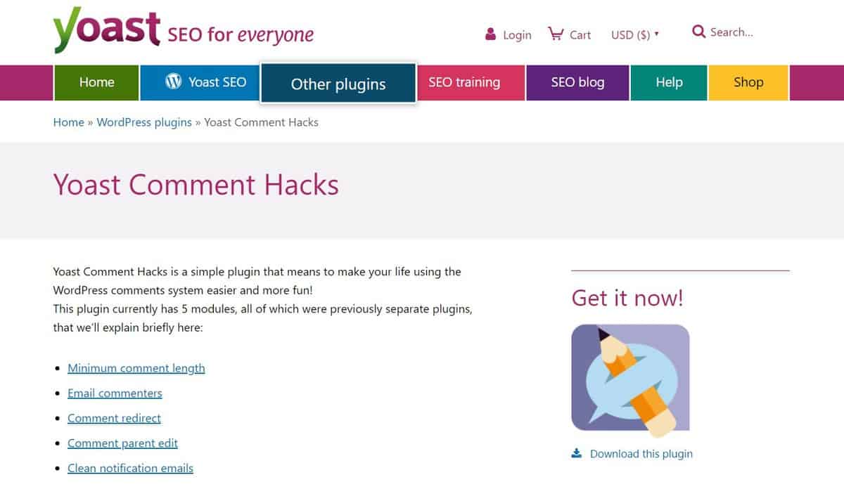 Yoast Comment Hacks es un gran complemento de comentarios de WordPress.