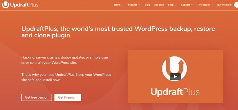 UpdraftPlus WordPress plugins p&aacute;gina de inicio oficial