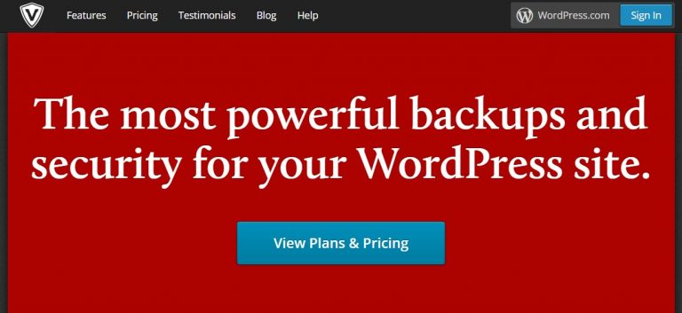 P&aacute;gina de inicio oficial de VaultPress