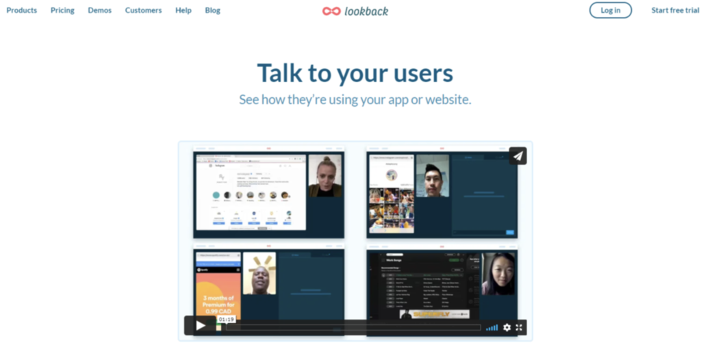 Sitio web de Lookback