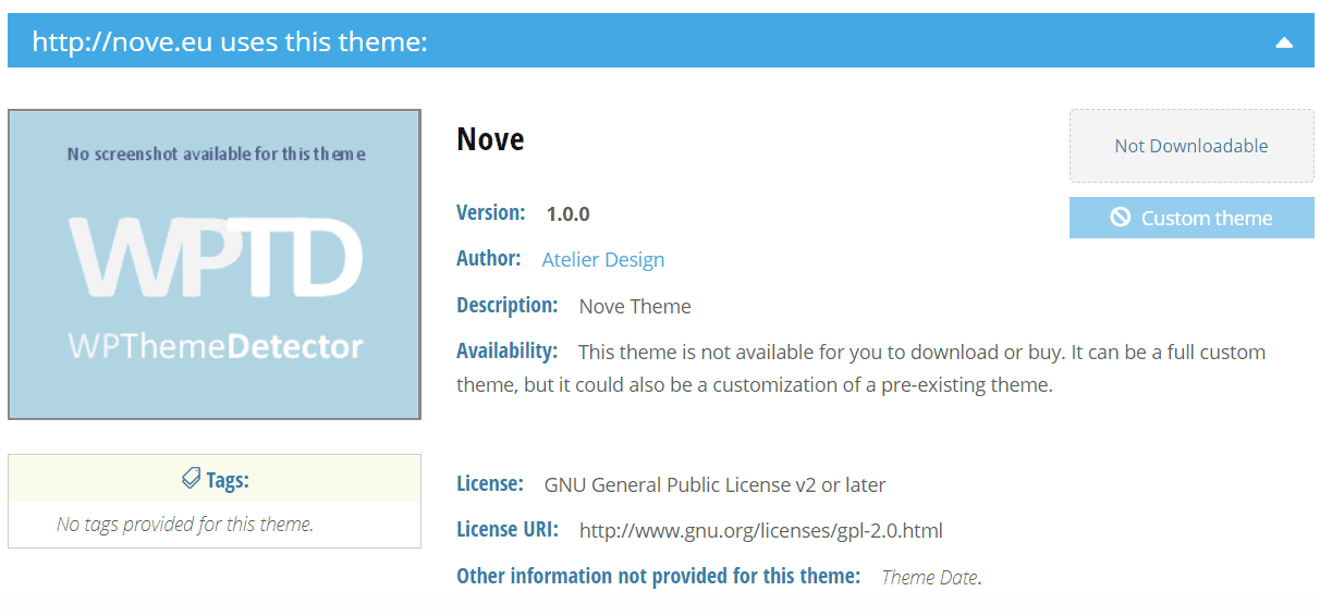 wpthemedetector herramienta de detección de temas de wordpress