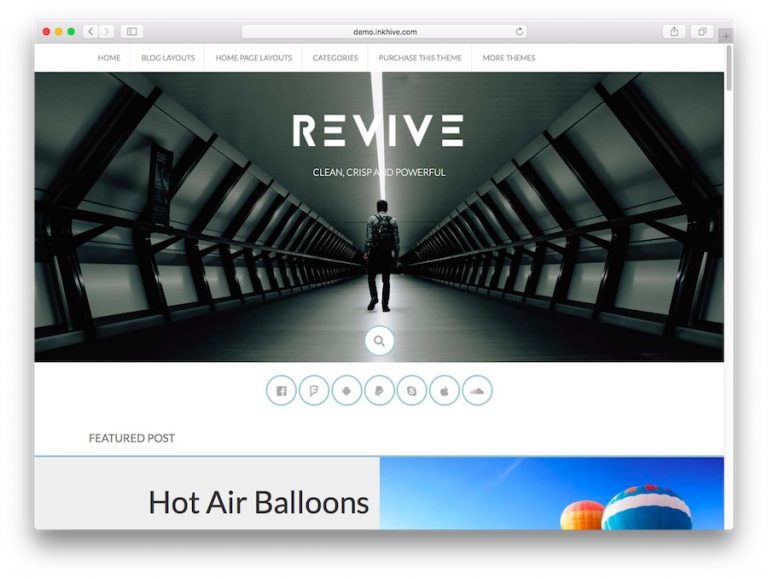 Revive la demostraci&oacute;n del tema de WordPress para blogs