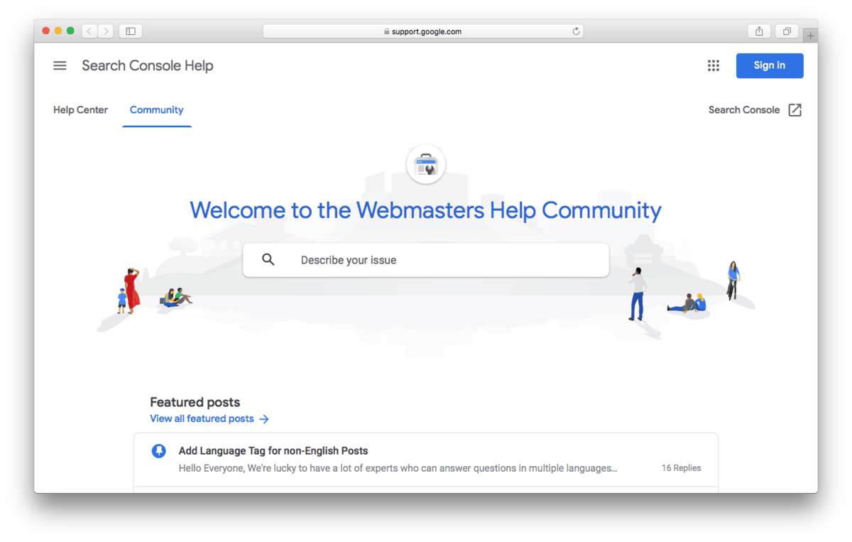 Comunidad de ayuda para webmasters de Google
