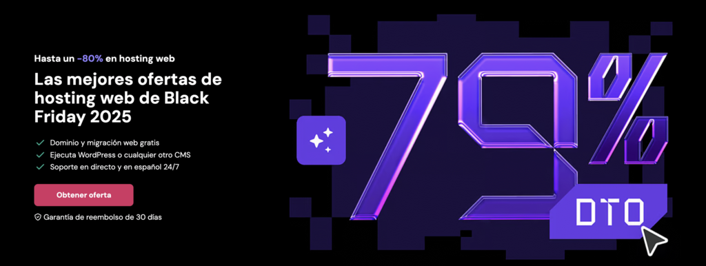 Oferta de Black Friday de Hostinger