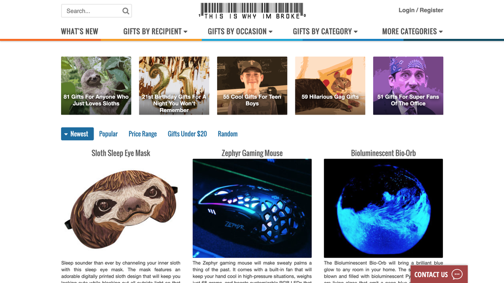 P&aacute;gina de inicio de This is why I'm broke