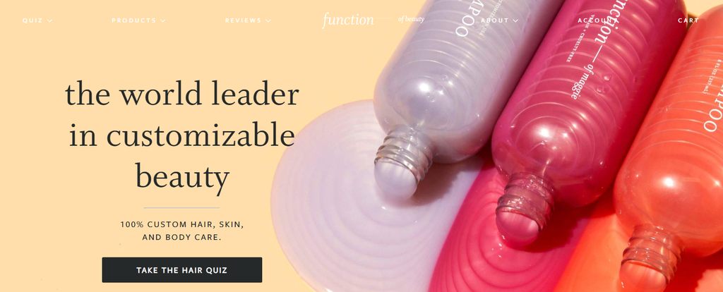 Ejemplo de tipo de comercio electrónico Business to Consumer (B2C) - Function of Beauty