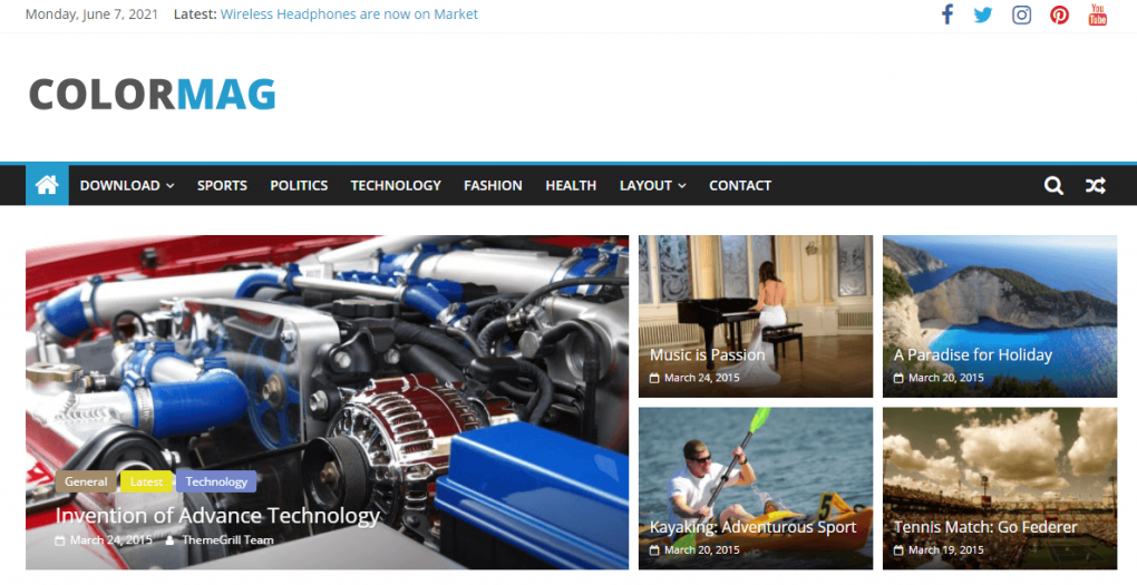 Tema de WordPress ColorMag