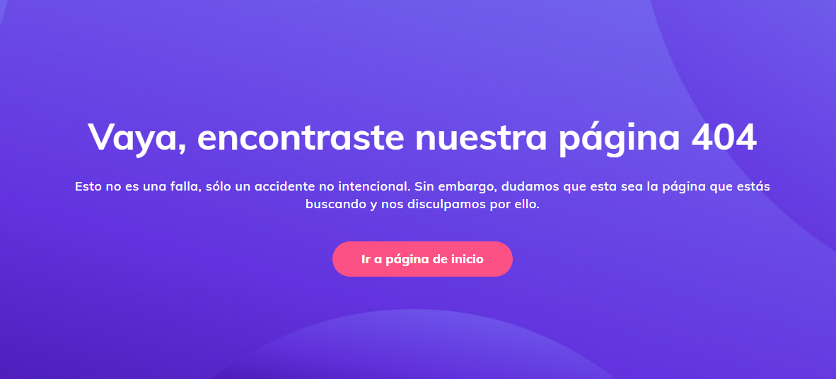 Ejemplo de error 404