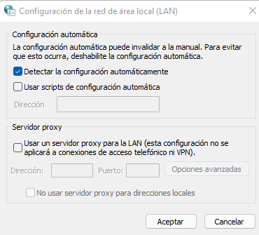 Cambiar la configuraci&oacute;n LAN desde el panel de control