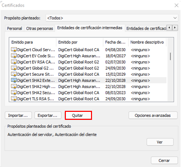 Borrar el estado SSL en el Google chrome