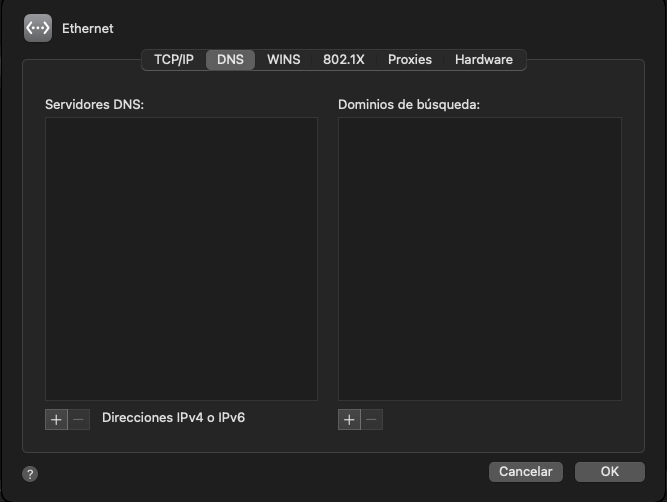 Servidor DNS en Mac