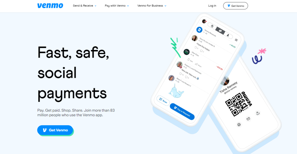 P&aacute;gina de inicio Venmo