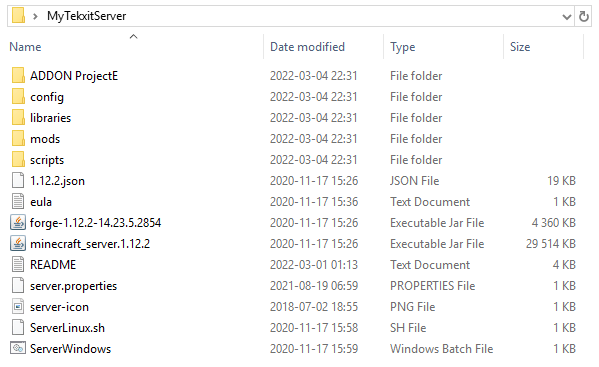 Visualizaci&oacute;n de la carpeta donde esta el modpack