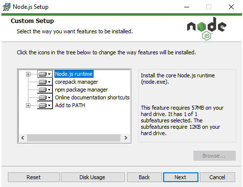 Configurar las caracter&iacute;sticas que se van a instalar