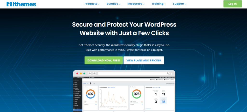 P&aacute;gina de inicio del plugin iThemes Security.