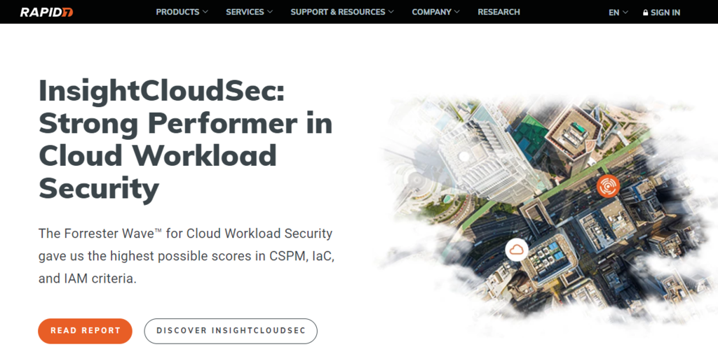 P&aacute;gina de inicio de Rapid7