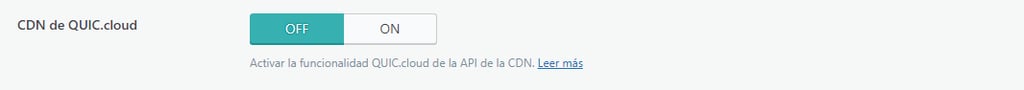 Página CDN de LiteSpees Cache, sección CDN de QUIC.cloud