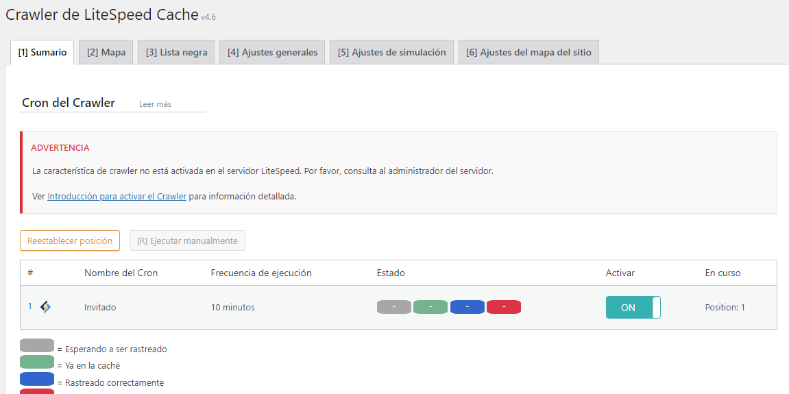 Secci&oacute;n Crawler