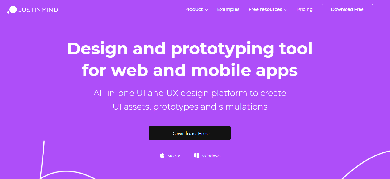 P&aacute;gina de inicio de Justinmind