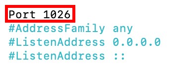 Visualizaci&oacute;n del cambio del puerto