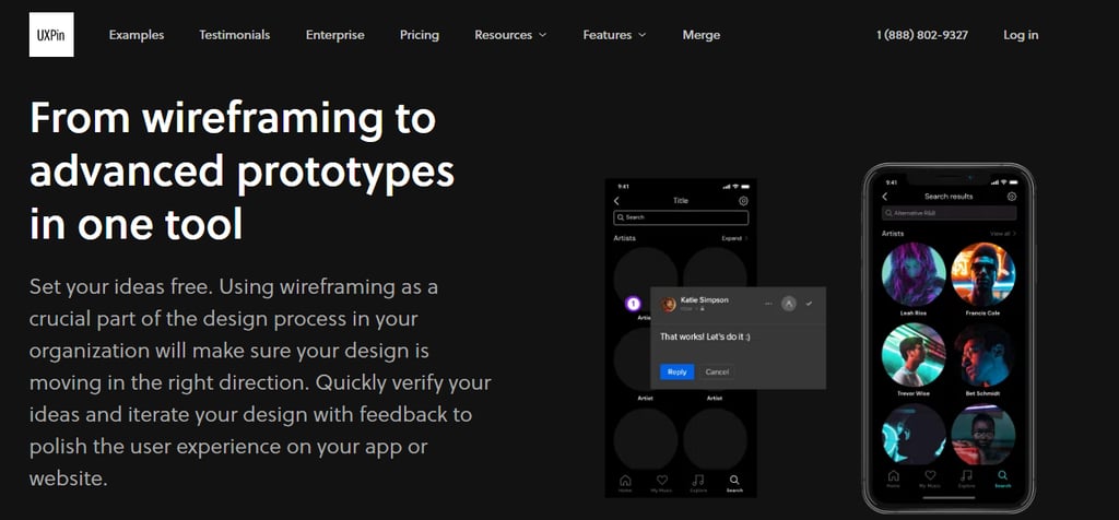 P&aacute;gina de inicio de UXPin
