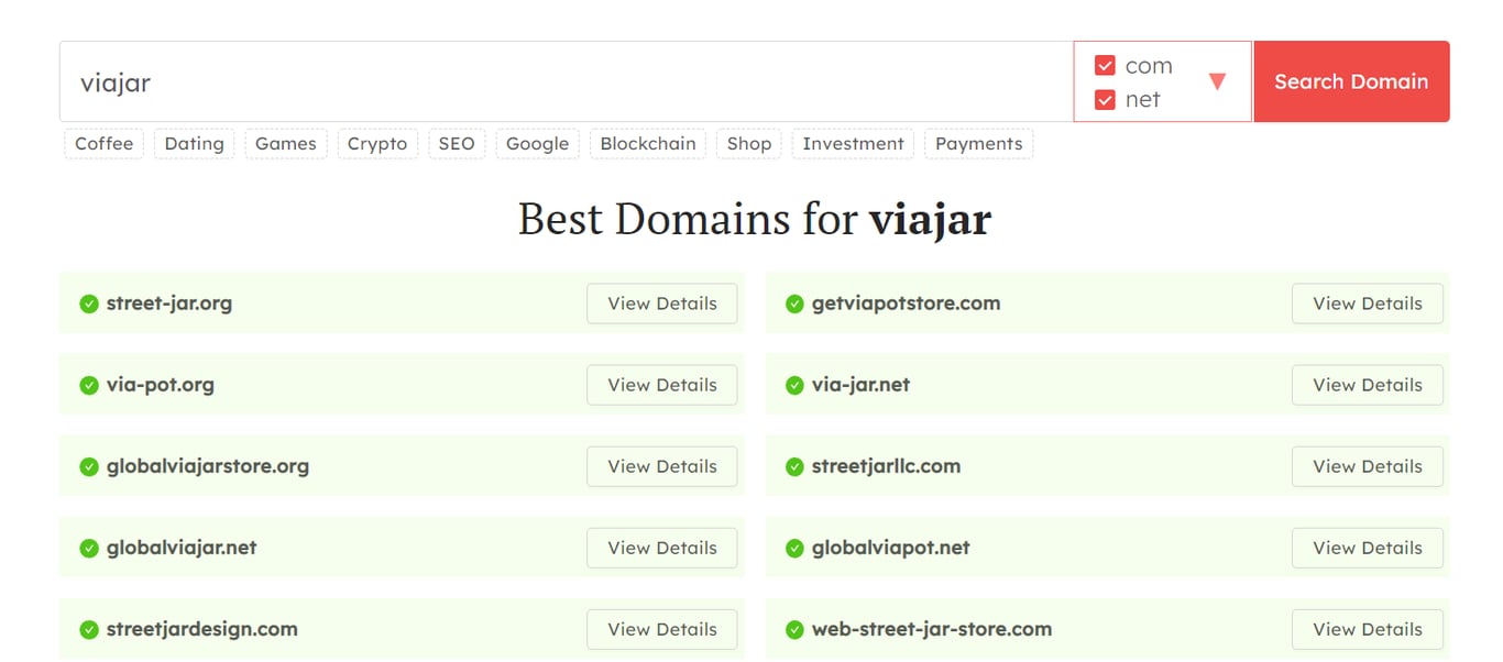 Resultado de búsqueda en Domain Wheel