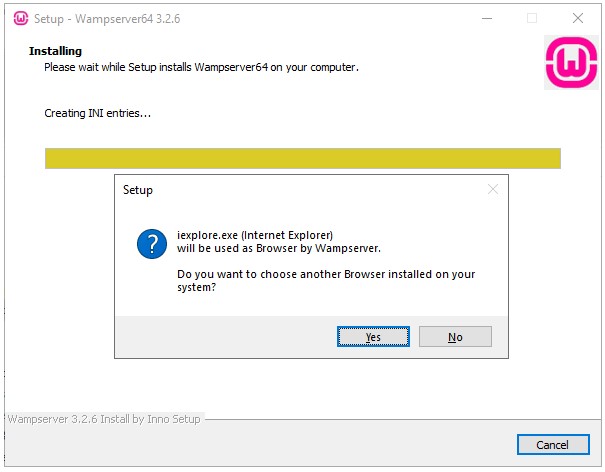 Ventana de configuraci&oacute;n si deseas escoger otro navegador diferente a internet explorer