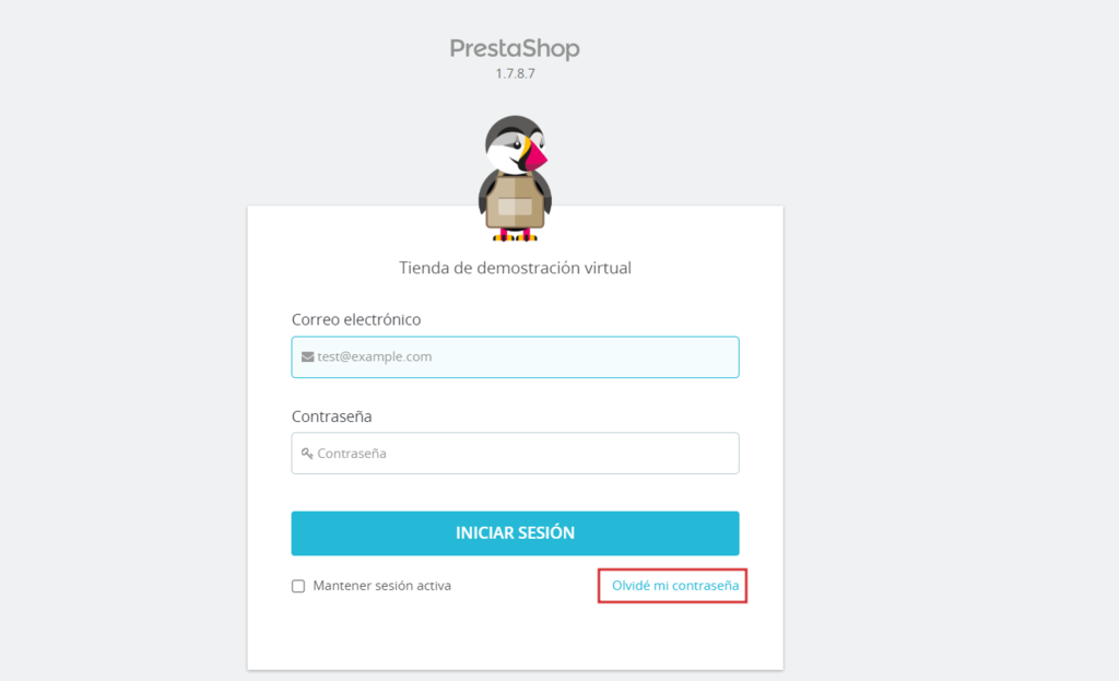 Olvid&eacute; mi contrase&ntilde;a en PrestaShop