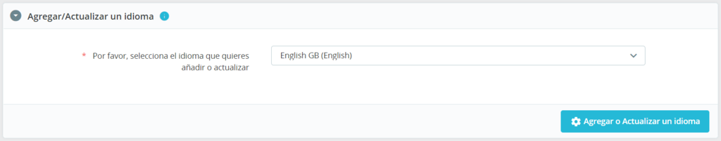 Agregar un idioma nuevo en PrestaShop