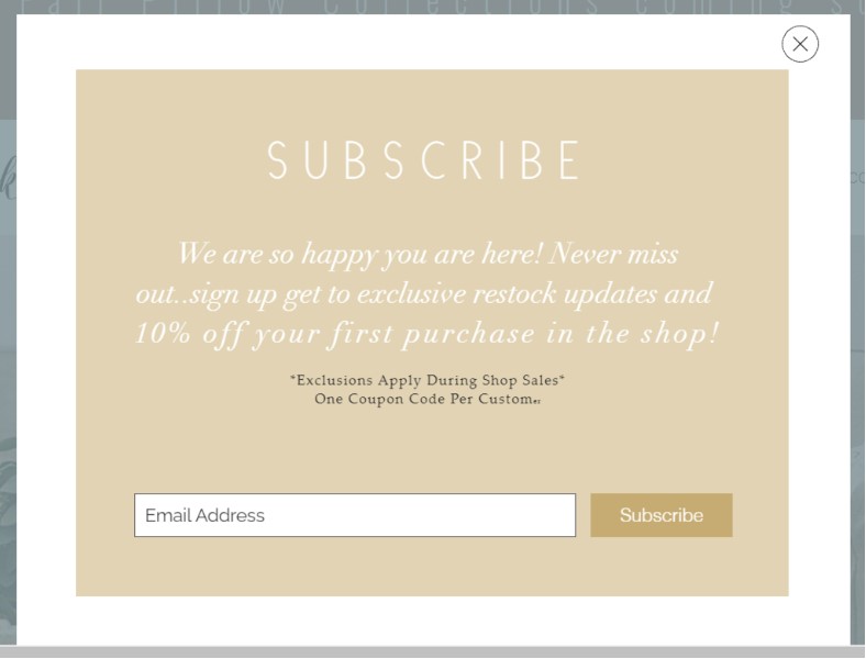 Ejemplo de banner de suscripciones para campa&ntilde;a de marketing